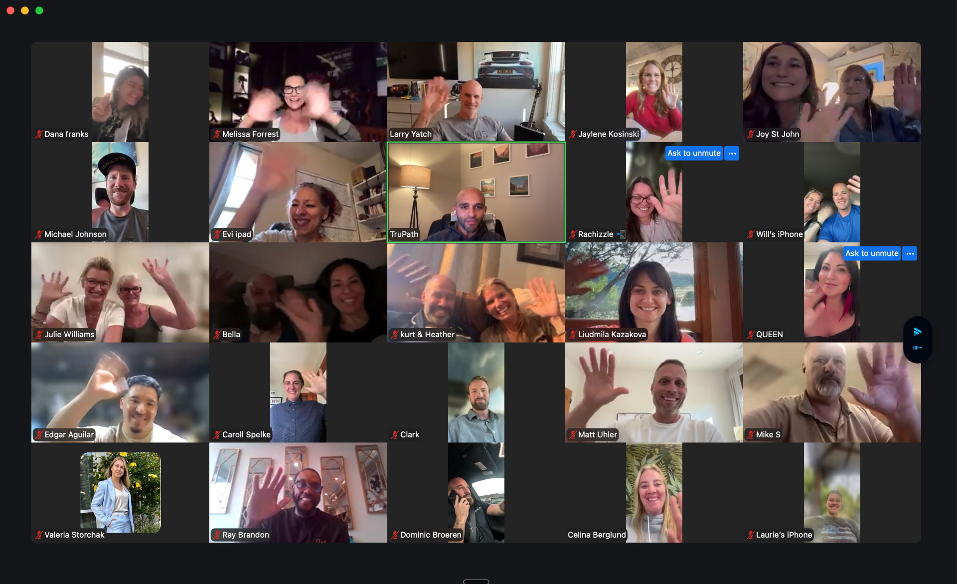 TruPath graduates gathered together on a monthly community call